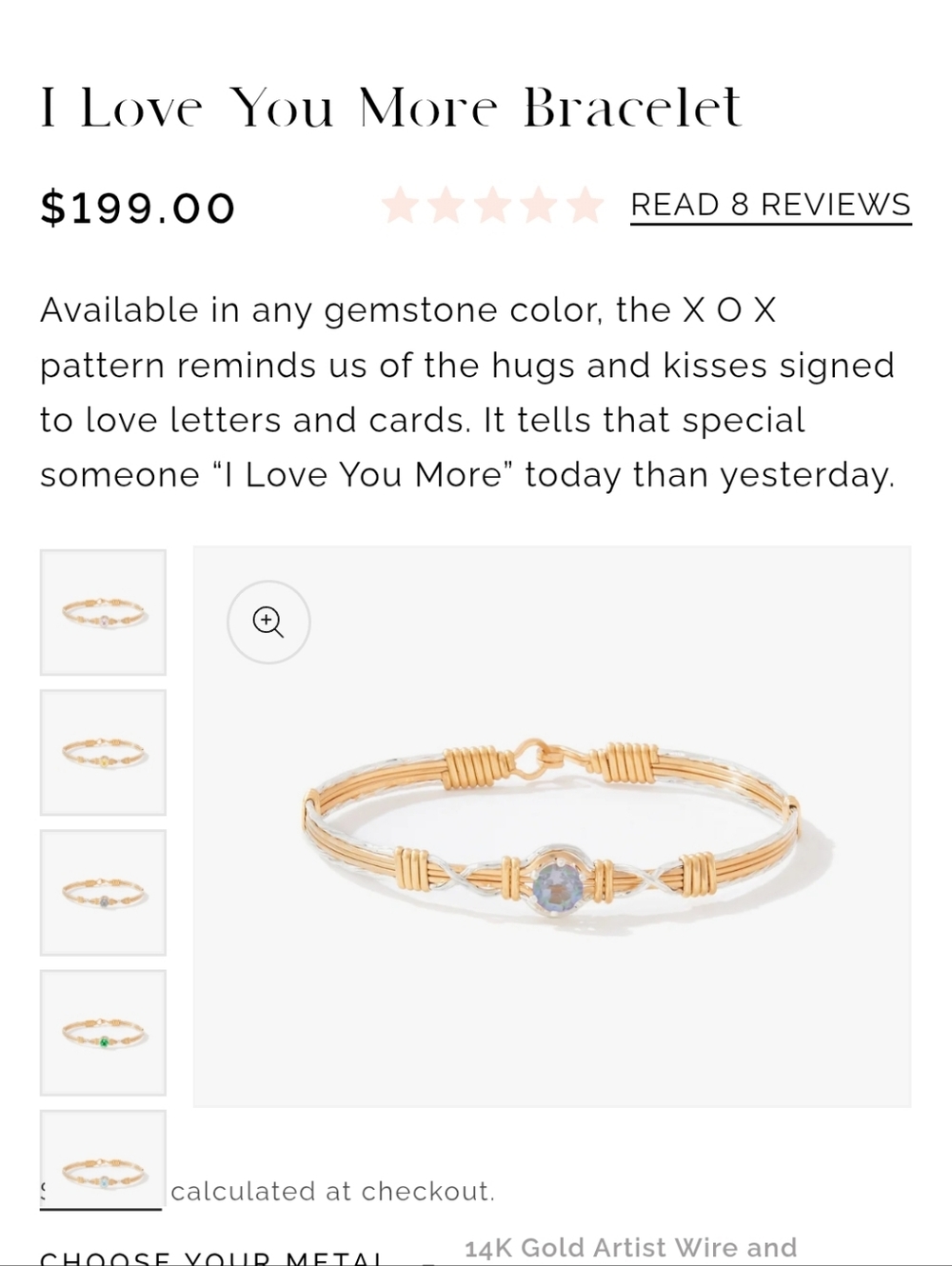 Ronaldo "I LOVE YOU MORE" Bracelet Size 7 NWT - Picture 2 of 6